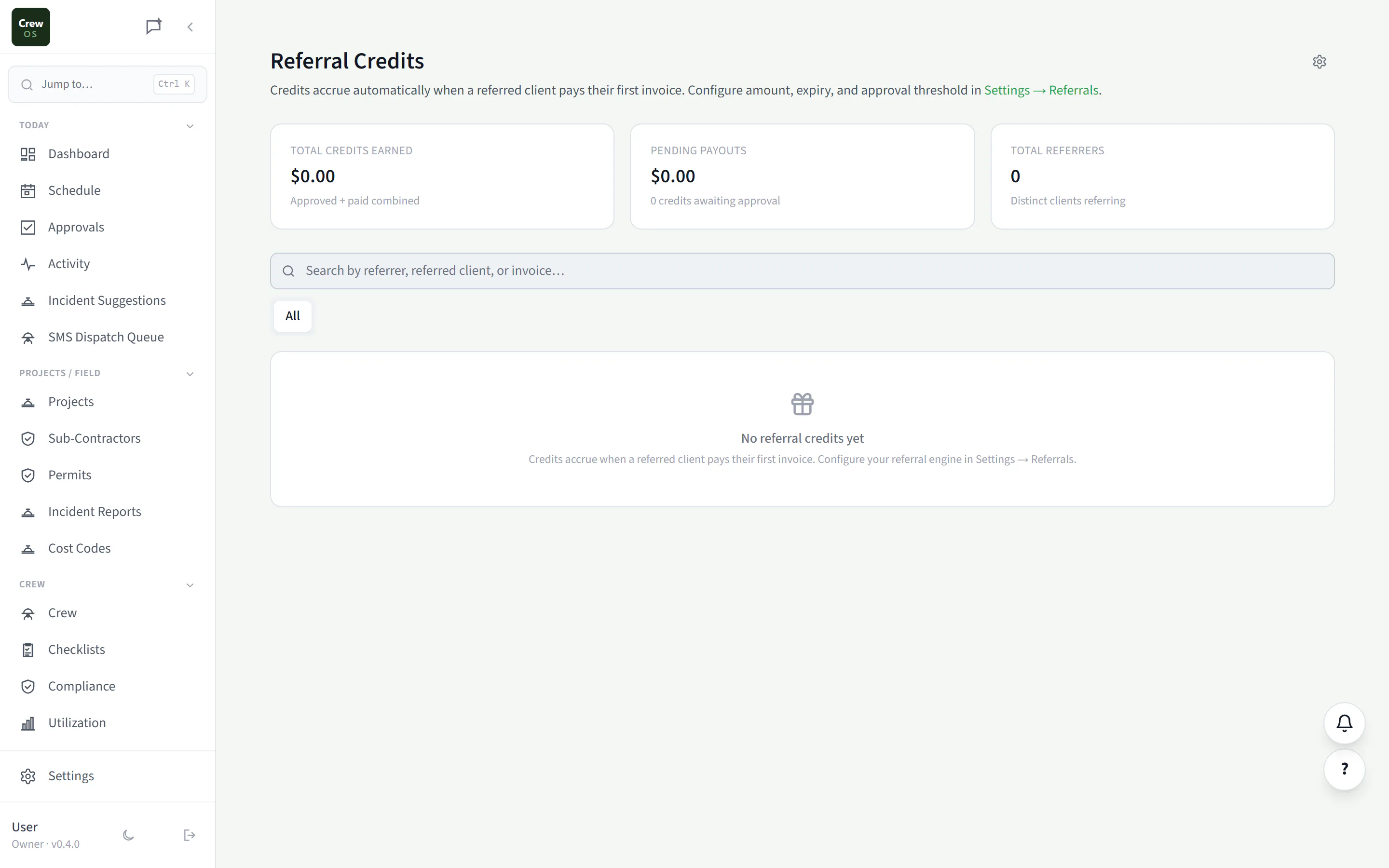 CrewOS Referrals
