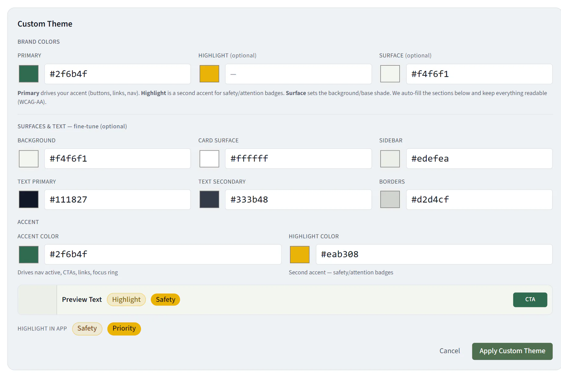 CrewOS Custom theme